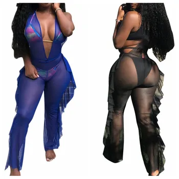 2019New summer Mesh Beach jumpsuit Sexy women Bodysuit Hollow out Deep V Neck Back cross jumpsuit
2019New summer Mesh Beach jumpsuit Sexy women Bodysuit Hollow out Deep V Neck Back cross jumpsuit