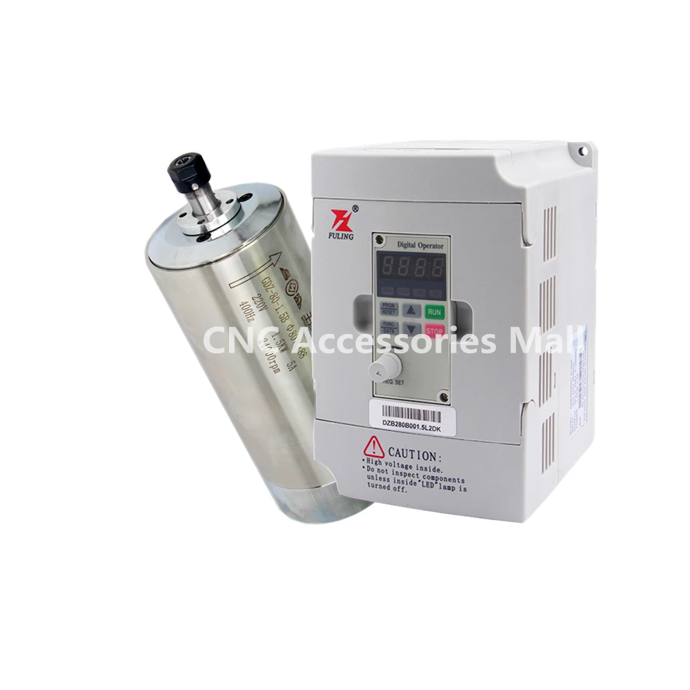 1.5kw water cooled spindle motor ER11 D80mm L188mm AC220V & 1.5kw 220v DZB280B001.5L2DK VFD Inverter Variable Frequency Drive
1.5kw water cooled spindle motor ER11 D80mm L188mm AC220V & 1.5kw 220v DZB280B001.5L2DK VFD Inverter Variable Frequency Drive