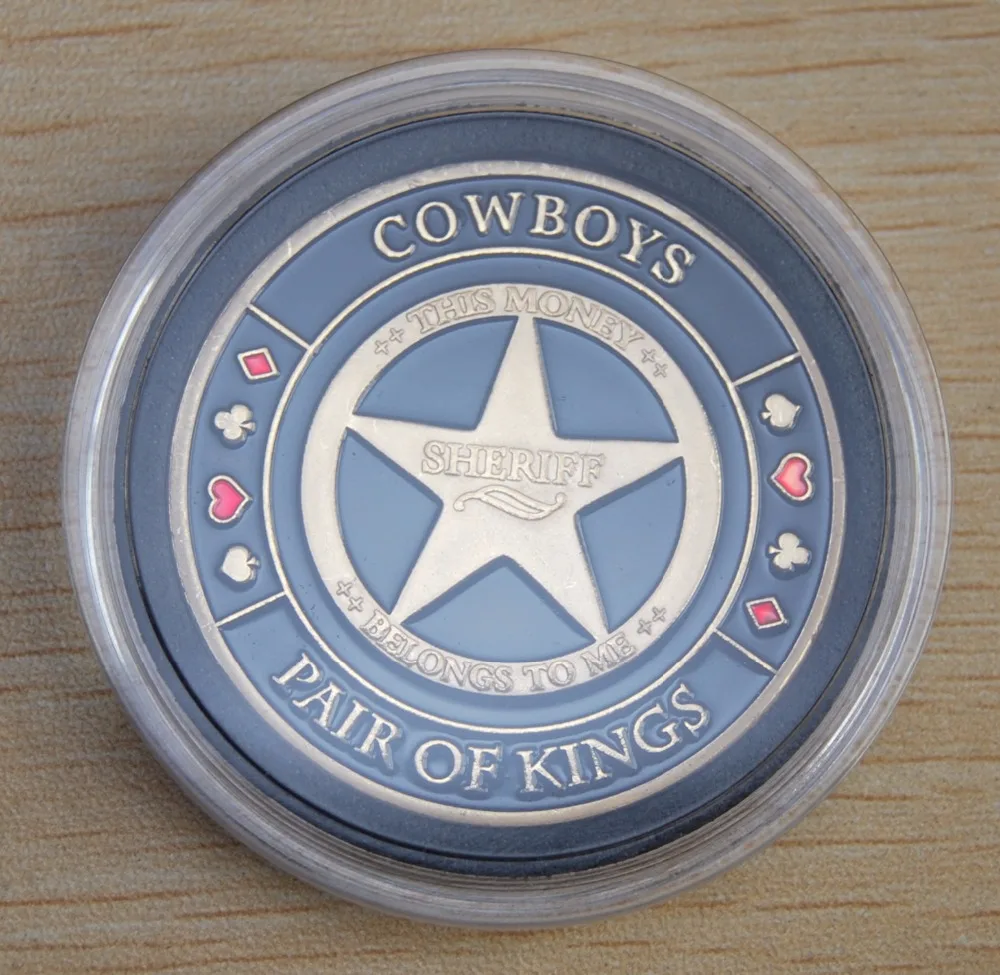 Free Shipping 5pcs/lot,This Money Belongs To Me Cowboys Pair Of Kings Poker Coin
Free Shipping 5pcs/lot,This Money Belongs To Me Cowboys Pair Of Kings Poker Coin