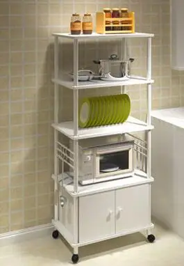 

Creative kitchen shelf microwave multilayer frame multi-functional storage rack shelf