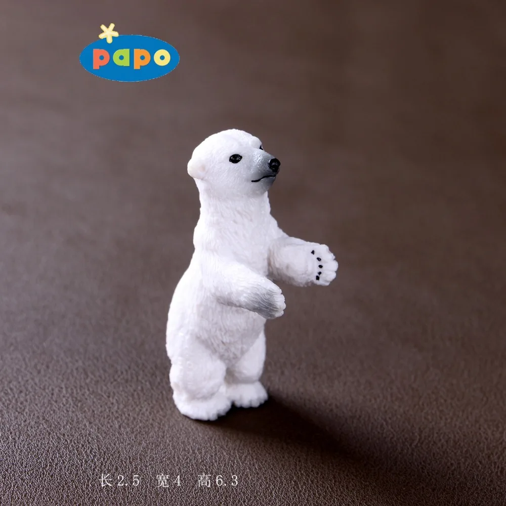 Papo Salvaje Animal Kingdom caminar Oso Polar Cachorro Figura de juguete 