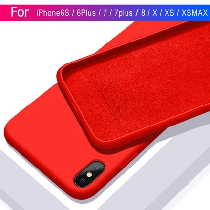 Luxury Liquid Silicone Case For iPhone X XS Max XR 6 S 6S i Phone 7 8 Plus 6Plus 6SPlus 7Plus 8Plus Cell Phone Soft Back Cover
Luxury Liquid Silicone Case For iPhone X XS Max XR 6 S 6S i Phone 7 8 Plus 6Plus 6SPlus 7Plus 8Plus Cell Phone Soft Back Cover