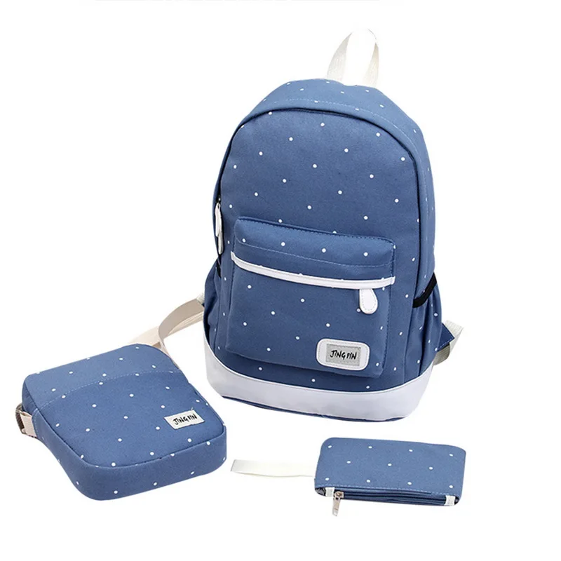 3Pcs Set Fresh Canvas Women Backpack Big Girl Student Book Bag with Purse Laptop Bag High Quality Ladies School Bag for Teenager
3Pcs Set Fresh Canvas Women Backpack Big Girl Student Book Bag with Purse Laptop Bag High Quality Ladies School Bag for Teenager
