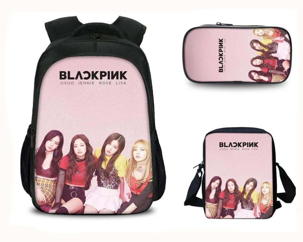 New 3pcs Blackpink Black Pink Jennie Lisa Boys Girls School Bag Shoulder Bag Backpack Pencil Case Children Students Mochila Gift
New 3pcs Blackpink Black Pink Jennie Lisa Boys Girls School Bag Shoulder Bag Backpack Pencil Case Children Students Mochila Gift