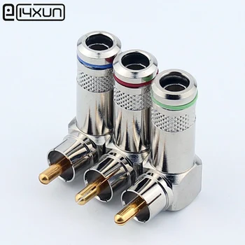 1pcs L type RCA Plugs Weldless Rectangular 90 Degrees AV Audio Plug Connector Green Blue Red
1pcs L type RCA Plugs Weldless Rectangular 90 Degrees AV Audio Plug Connector Green Blue Red