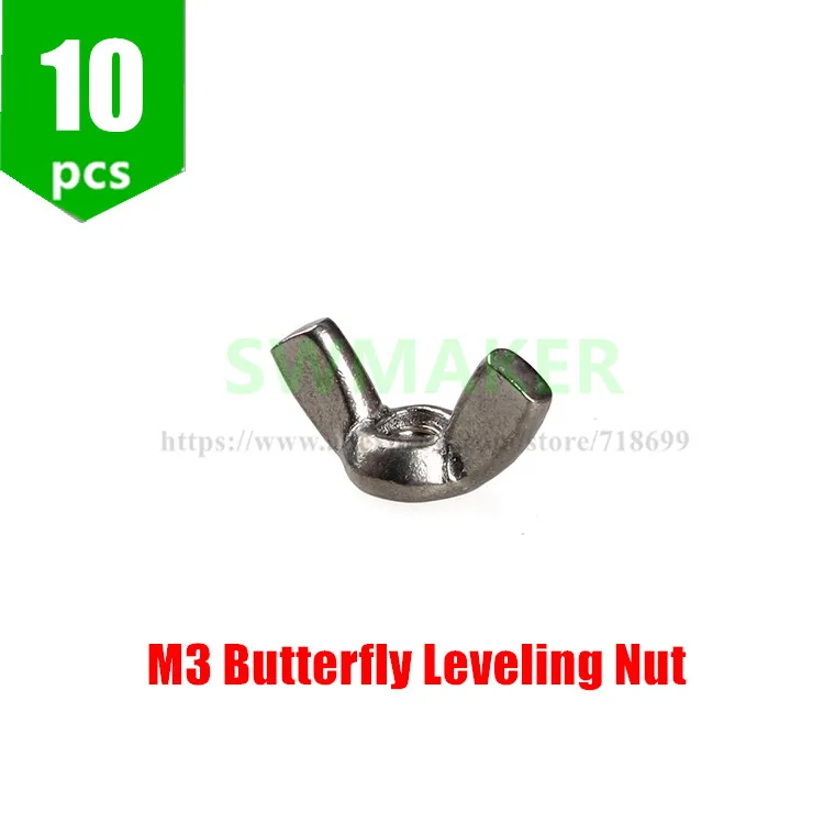 SWMAKER 10pcs Heated Bed Leveling Nut M3 Butterfly Nuts Z-axis Leveling Nut for Prusa I3 Free shipping
SWMAKER 10pcs Heated Bed Leveling Nut M3 Butterfly Nuts Z-axis Leveling Nut for Prusa I3 Free shipping
