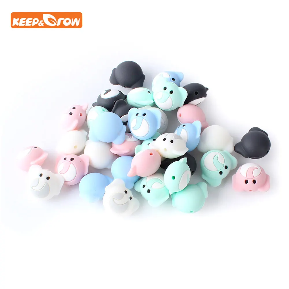 Keep&grow 5Pcs Elephant Silicone Beads DIY Animal Cartoon Beads Baby Shower Chewing Pacifier Dummy Sensory Toys Accessories
Keep&grow 5Pcs Elephant Silicone Beads DIY Animal Cartoon Beads Baby Shower Chewing Pacifier Dummy Sensory Toys Accessories