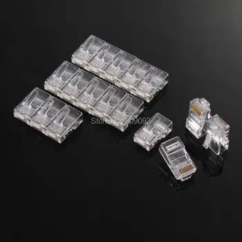 Brand New 100PCS Crystal Head Computer Network Cable Connector RJ45 CAT5 OR CAT6 Modular Plug Gold Plated Network Connector
Brand New 100PCS Crystal Head Computer Network Cable Connector RJ45 CAT5 OR CAT6 Modular Plug Gold Plated Network Connector