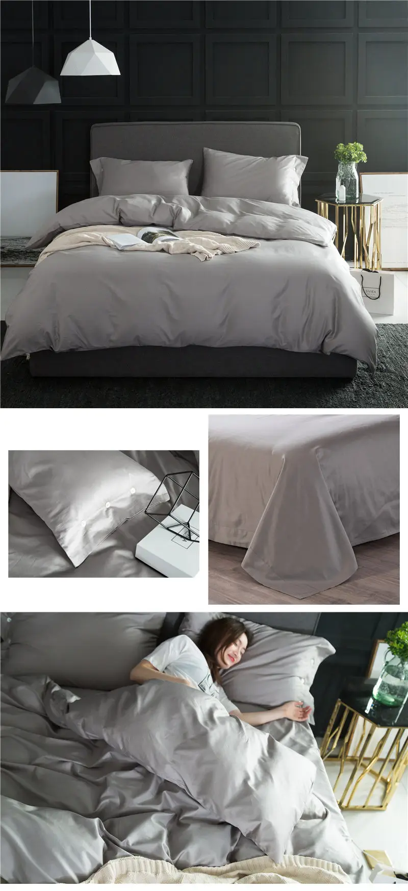 cotton bedding set bed cover fitted sheet mattress cover 01