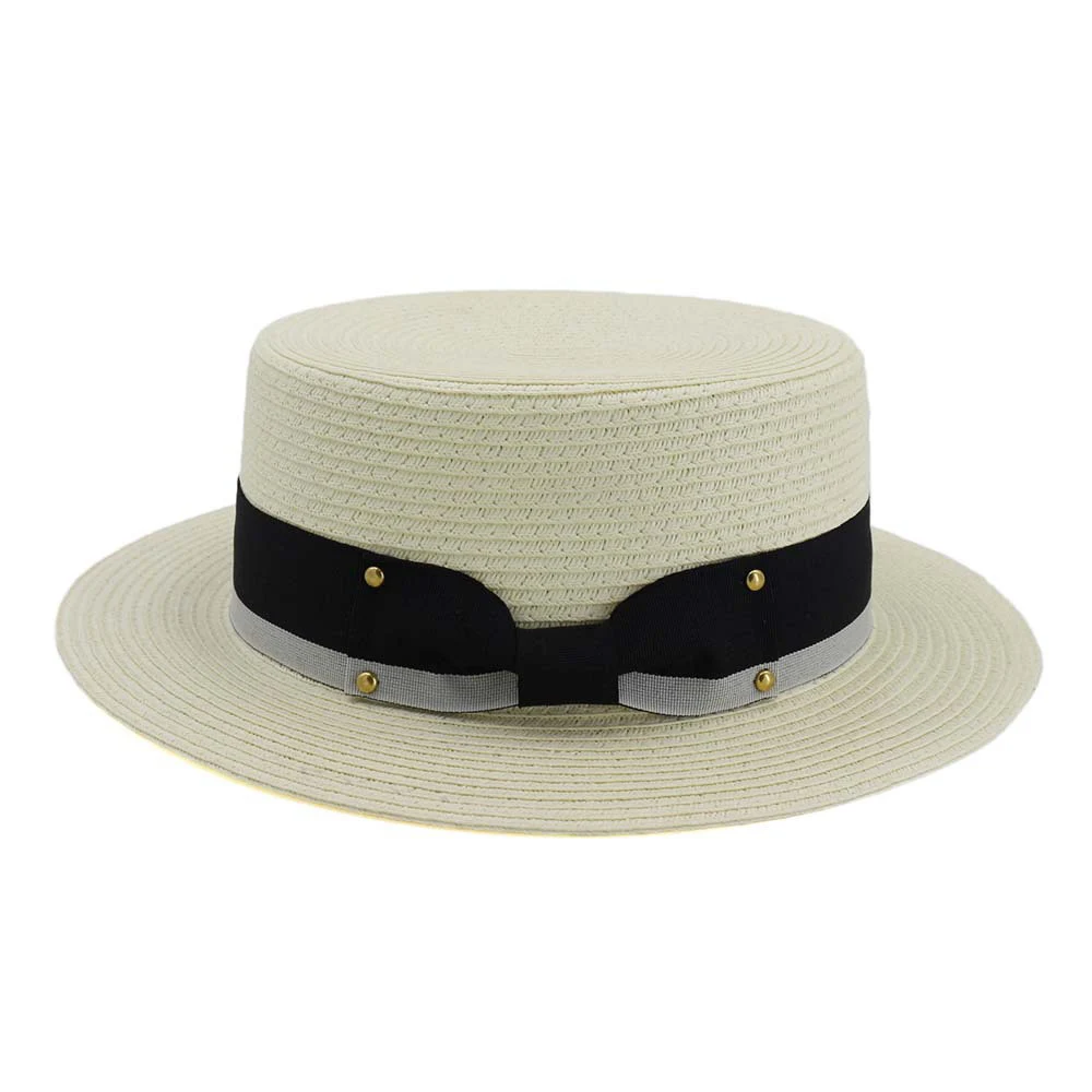 Casual Flat Top Fedoras Women Beading Straw Hats Dome Knot Band Summer Beach Cap Flat Brim Travel Hats for Lady Girls
Casual Flat Top Fedoras Women Beading Straw Hats Dome Knot Band Summer Beach Cap Flat Brim Travel Hats for Lady Girls