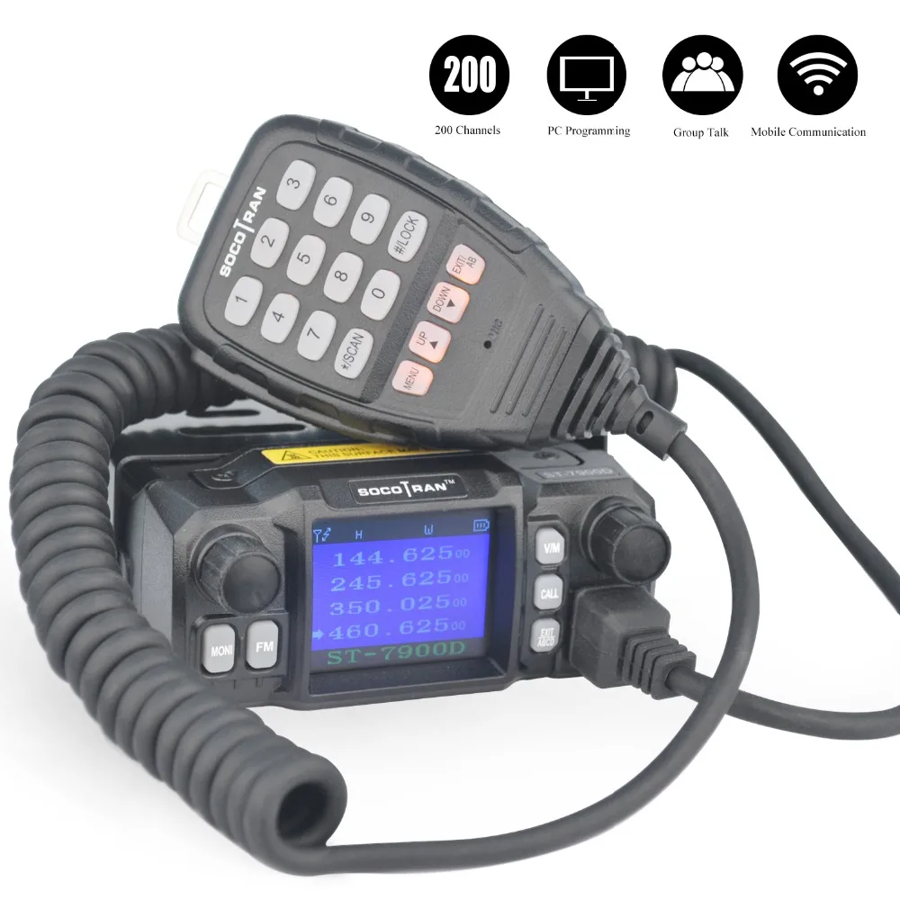 TO RU ST-7900D 25W Quad Band Mobile Radio Walkie Talkie 136-174/220-260/350-390/400-480MHZ 4 Bands FM Transceiver Mini Car Radio
TO RU ST-7900D 25W Quad Band Mobile Radio Walkie Talkie 136-174/220-260/350-390/400-480MHZ 4 Bands FM Transceiver Mini Car Radio