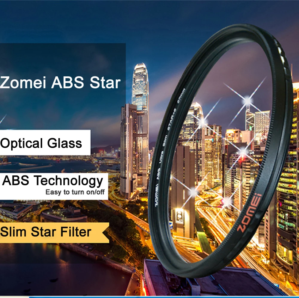 Zomei New ABS Optical Glass Slim Star Cross Filter 4 6 8 Point Line for Canon Nikon Sony DSLR Camera Lens 52/58//67/72/77/82mm
Zomei New ABS Optical Glass Slim Star Cross Filter 4 6 8 Point Line for Canon Nikon Sony DSLR Camera Lens 52/58//67/72/77/82mm