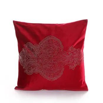 PANFELOU 45*45cm European environmental red Inlay zircon pattern Cushion Cover for sofa livingroom bedroom