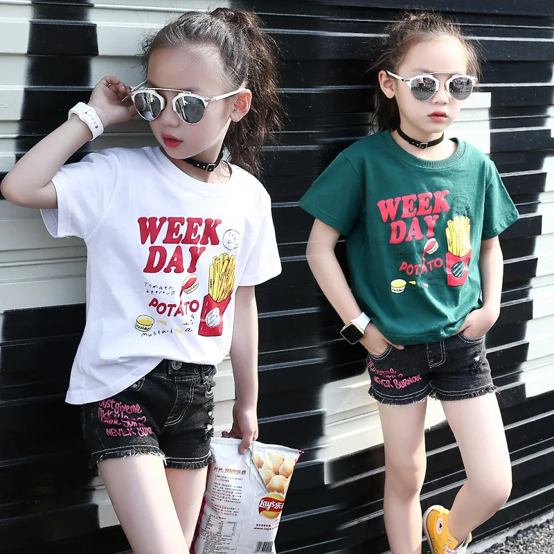 2018 Real Cotton Unisex Summer New Sleeve Kids T-shirt Clothing Printing Cartoon Rendering Unlined Garment Clothes Childrens
2018 Real Cotton Unisex Summer New Sleeve Kids T-shirt Clothing Printing Cartoon Rendering Unlined Garment Clothes Childrens