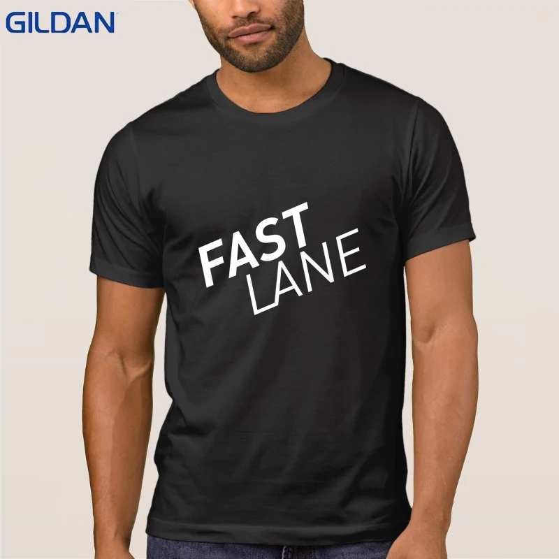 Новый стиль Jdm Fast Lane логотип футболка Мужские Футболка Для мужчин хлопок большой