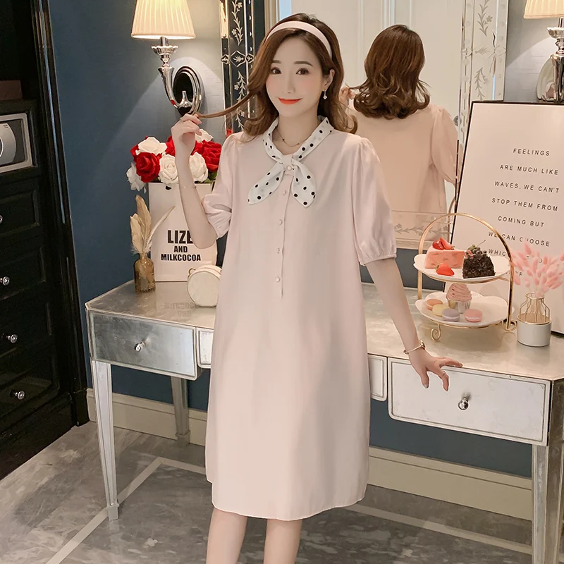 2019 Summer Maternity Chiffon Dress Short Lantern Sleeve Bow Collar Pregnant Women A-line Dress Office Lady Elegant Dress Cute
2019 Summer Maternity Chiffon Dress Short Lantern Sleeve Bow Collar Pregnant Women A-line Dress Office Lady Elegant Dress Cute