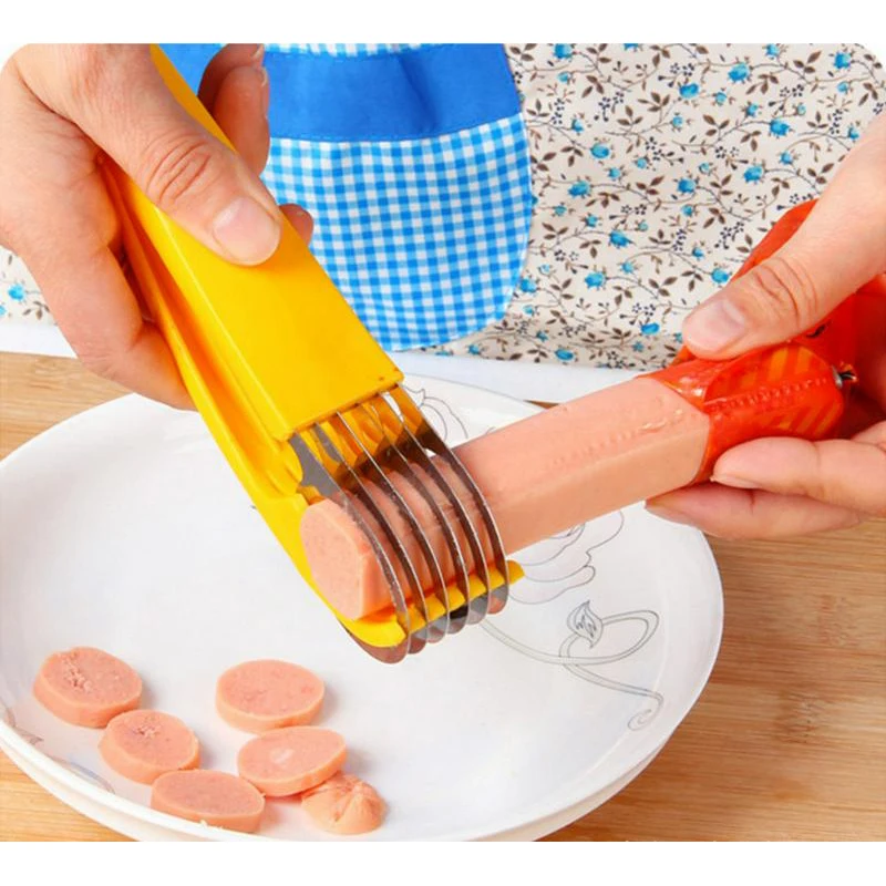 Stainless Steel+Plastic Fruit Cutter Sausage Hot Dogs Cutter Slicer Multifunction Splitter Kitchen Tools Vegetable Fruit Slicer
Stainless Steel+Plastic Fruit Cutter Sausage Hot Dogs Cutter Slicer Multifunction Splitter Kitchen Tools Vegetable Fruit Slicer