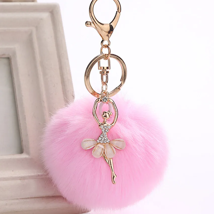 Faux Rabbit Fur Ball KeyChain Pompom Key Chain Pom Pom Key Rings Ballet Angel Girl Fourrure Pompon Women Bag Jewelry
Faux Rabbit Fur Ball KeyChain Pompom Key Chain Pom Pom Key Rings Ballet Angel Girl Fourrure Pompon Women Bag Jewelry