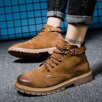 High Quality Fashion Winter Men's Martin Boots Warm Working Boots Lace Up Men's Desert Boots Round Toe High Top Shoes 2019 New
High Quality Fashion Winter Men's Martin Boots Warm Working Boots Lace Up Men's Desert Boots Round Toe High Top Shoes 2019 New