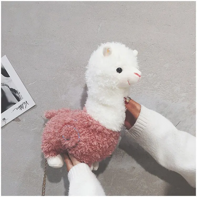 Funny Cartoon Plush Alpaca Animal Shape Bag Creative Spoof Fashion Shoulder Bag Women's Messenger Bag Girls Cute Flap Bag
Funny Cartoon Plush Alpaca Animal Shape Bag Creative Spoof Fashion Shoulder Bag Women's Messenger Bag Girls Cute Flap Bag
