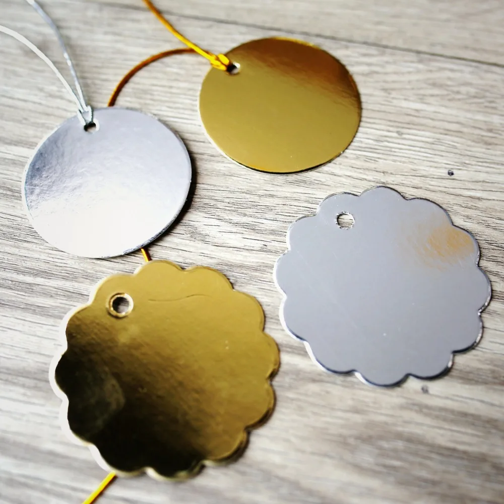Golden & Silvery Paper Tags, round Label Luggage Wedding Note Blank Price Hang Tag 50pcs/Lot
Golden & Silvery Paper Tags, round Label Luggage Wedding Note Blank Price Hang Tag 50pcs/Lot