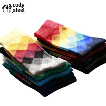 Cody Steel Mens Cotton Socks Colorful Diamond Male Socks Medium Tube Fashion Casual Man Brand Socks 3pair/lot
Cody Steel Mens Cotton Socks Colorful Diamond Male Socks Medium Tube Fashion Casual Man Brand Socks 3pair/lot