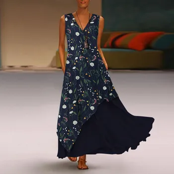 Plus Size Women Vintage Summer Dress V Neck Splicing Floral Printed Sleeveless Party Maxi Dress Summer Beach Dress 2019 S -5xl
Plus Size Women Vintage Summer Dress V Neck Splicing Floral Printed Sleeveless Party Maxi Dress Summer Beach Dress 2019 S -5xl