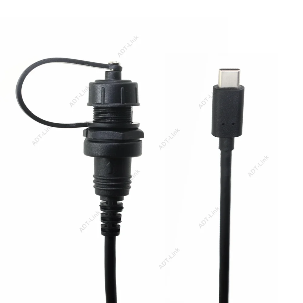USB 3.1 Type-C Panel Mount Connector IP67 Waterproof Cable USB C Type C Male to Female Extension cord cables Water Proof
USB 3.1 Type-C Panel Mount Connector IP67 Waterproof Cable USB C Type C Male to Female Extension cord cables Water Proof
