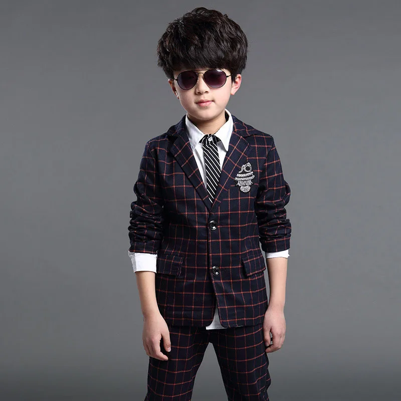 Boys Formal Suits for Weddings 2019 New Brand England Style 5-14T Man Child Plaid Formal Party Tuxedos kids Formal Suits
Boys Formal Suits for Weddings 2019 New Brand England Style 5-14T Man Child Plaid Formal Party Tuxedos kids Formal Suits