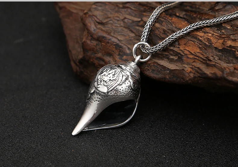 100% Pure Silver Buddhist Ganesh Buddha pendant good luck Wealth ...