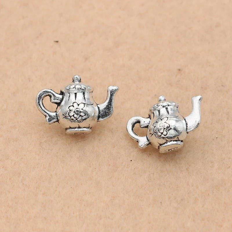 KJjewel Tibetan Silver Plated Teapot Charms Pendants Jewelry Making Bracelet Diy Jewelry Findings 17x12mm
KJjewel Tibetan Silver Plated Teapot Charms Pendants Jewelry Making Bracelet Diy Jewelry Findings 17x12mm