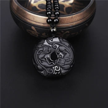 Black Obsidian Carving Dragon Lucky Amulet Pendant Necklace For Women Lucky Love Crystal Necklace men Jewelry
Black Obsidian Carving Dragon Lucky Amulet Pendant Necklace For Women Lucky Love Crystal Necklace men Jewelry
