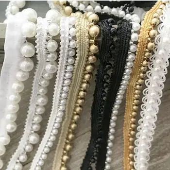 High-quality Webbing Unilateral Beaded Lace Accessories Wedding Dress DIY Black and White Pearl Lace Dress Decoration Edge RS875
High-quality Webbing Unilateral Beaded Lace Accessories Wedding Dress DIY Black and White Pearl Lace Dress Decoration Edge RS875