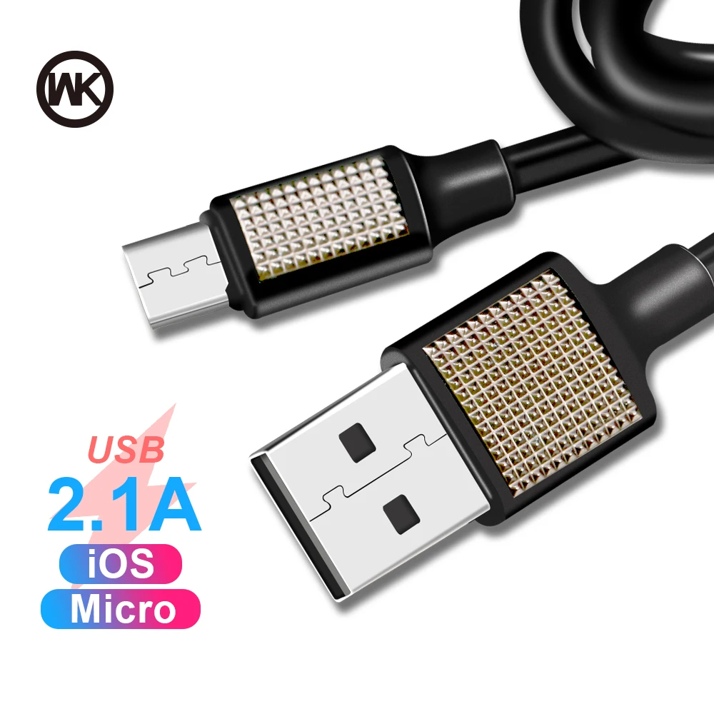 WK Micro USB Cable 2.1A High-end Fast Charge USB Data Cable for Samsung Xiaomi LG Tablet Android Mobile Phone USB Charging Cord
WK Micro USB Cable 2.1A High-end Fast Charge USB Data Cable for Samsung Xiaomi LG Tablet Android Mobile Phone USB Charging Cord