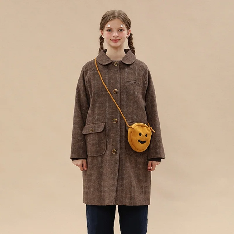 New Women's 2017 Winter Vintage Wool Blends Coats Plaid Thick Pocket Slim Long Tweed Woolen Female Autumn Cashmere Coat Outwear
New Women's 2017 Winter Vintage Wool Blends Coats Plaid Thick Pocket Slim Long Tweed Woolen Female Autumn Cashmere Coat Outwear