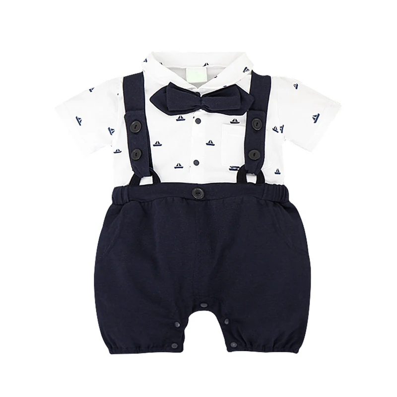 Baby toddler romper in summer short-sleeved print shirt strap gentleman baby boy girl for 0-18M
Baby toddler romper in summer short-sleeved print shirt strap gentleman baby boy girl for 0-18M