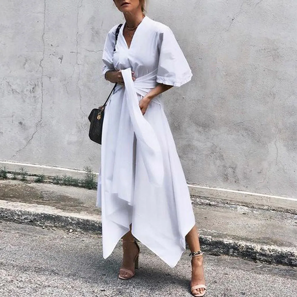Sexy Summer Dress Vintage Long Maxi Dress Women 2019 Short Sleeve V Neck Asymmetrical High Waist Party Vestidos Plus Size
Sexy Summer Dress Vintage Long Maxi Dress Women 2019 Short Sleeve V Neck Asymmetrical High Waist Party Vestidos Plus Size