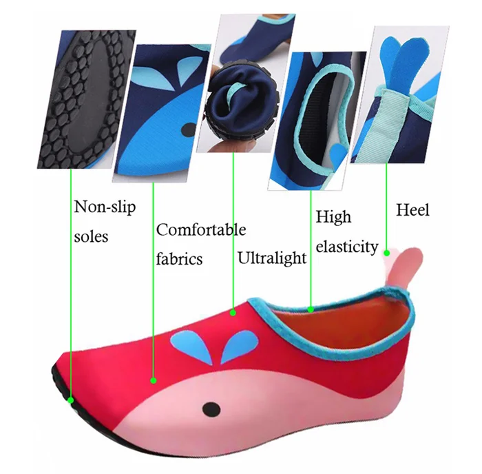 Summer Children Water Shoes Breathable Quick Dry Swimming Fins Aqua Socks Wetsuit Prevent Scratche Warming Slip-on Beach Schuhe (2)