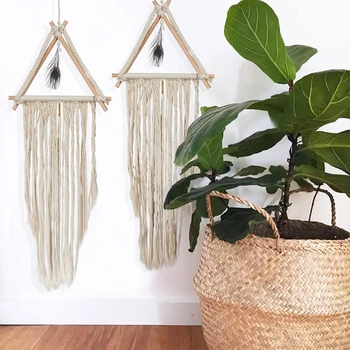 45cm*110cm Handmade Hanging Wall Tapestry Art Pure Cotton Thread Boho Curtain Handmade Home Decoration Hanging Macrame Tapestry
45cm*110cm Handmade Hanging Wall Tapestry Art Pure Cotton Thread Boho Curtain Handmade Home Decoration Hanging Macrame Tapestry