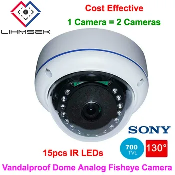 

Lihmsek Free Shipping! 1/3" Sony Super HAD II CCD 700TVL CCTV Camera with 2.1mm 130 Degree Fisheye Lens Vandal-proof Dome Camera