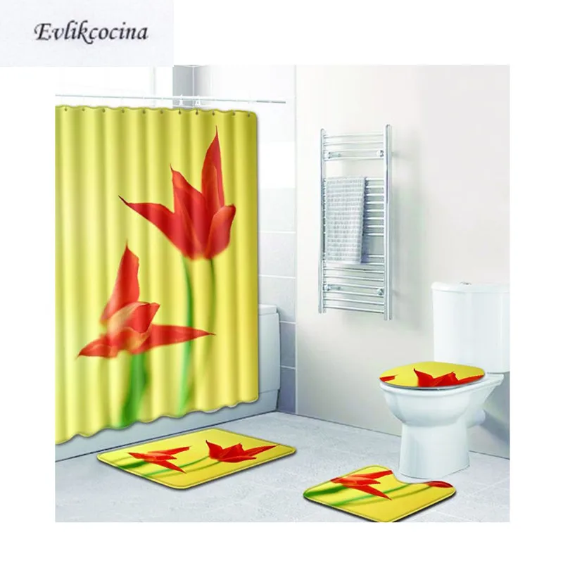 Free Shipping 4Pcs Yellow Flowers Banyo Bathroom Bath Mats Set Anti-slip Tapete Banheiro Washable Toilette Rugs Alfombra Bano
Free Shipping 4Pcs Yellow Flowers Banyo Bathroom Bath Mats Set Anti-slip Tapete Banheiro Washable Toilette Rugs Alfombra Bano