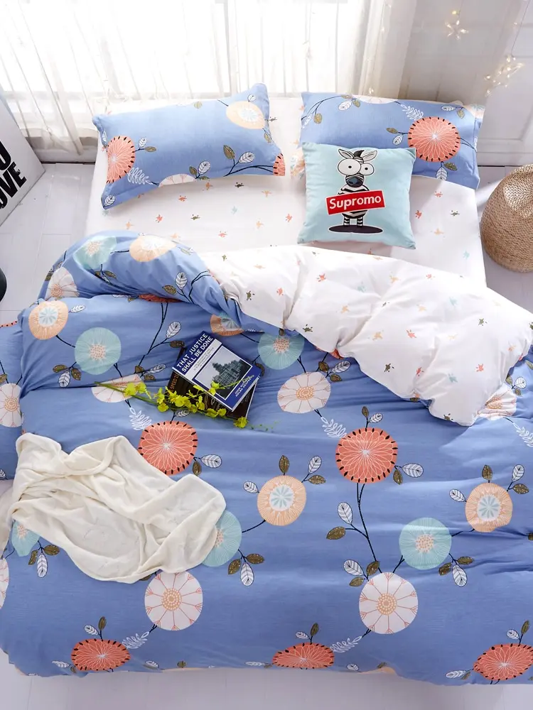 4 Pcs Bedding Cover Set Simple Modern Colorful Flowers Pattern Comfy Bedsheet Set
4 Pcs Bedding Cover Set Simple Modern Colorful Flowers Pattern Comfy Bedsheet Set