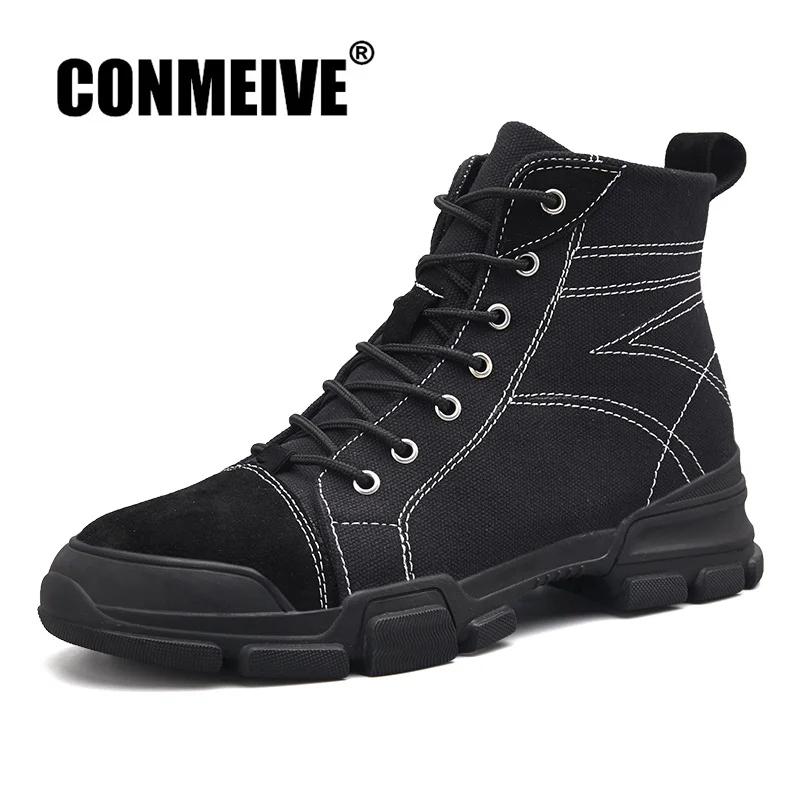 Canvas Work Safety Ankle Boots Fashion Motorcycle Boots Men Winter Lace-up Luxury Brand Design Warm High-Cut Casual Mens Shoes
Canvas Work Safety Ankle Boots Fashion Motorcycle Boots Men Winter Lace-up Luxury Brand Design Warm High-Cut Casual Mens Shoes