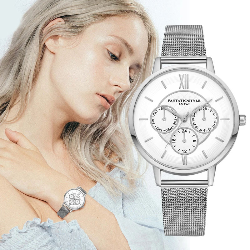 Stainless Steel Fashion Dress Women Luxury Quartz Watch Silver Women's Watches ladies clock Drop shipping relogio feminino saat
Stainless Steel Fashion Dress Women Luxury Quartz Watch Silver Women's Watches ladies clock Drop shipping relogio feminino saat