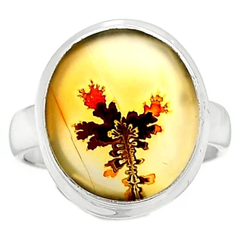 Lovegem Genuine Scenic Dendritic Agate Ring 925 Sterling Silver,Size: 6.25 , AR2057
Lovegem Genuine Scenic Dendritic Agate Ring 925 Sterling Silver,Size: 6.25 , AR2057