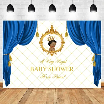 Neoback Royal Baby Shower Backdrop Ethnic Little Prince Gold Cowrn Photo Background Blue Curtain Cake Table Banner Backdrops
Neoback Royal Baby Shower Backdrop Ethnic Little Prince Gold Cowrn Photo Background Blue Curtain Cake Table Banner Backdrops