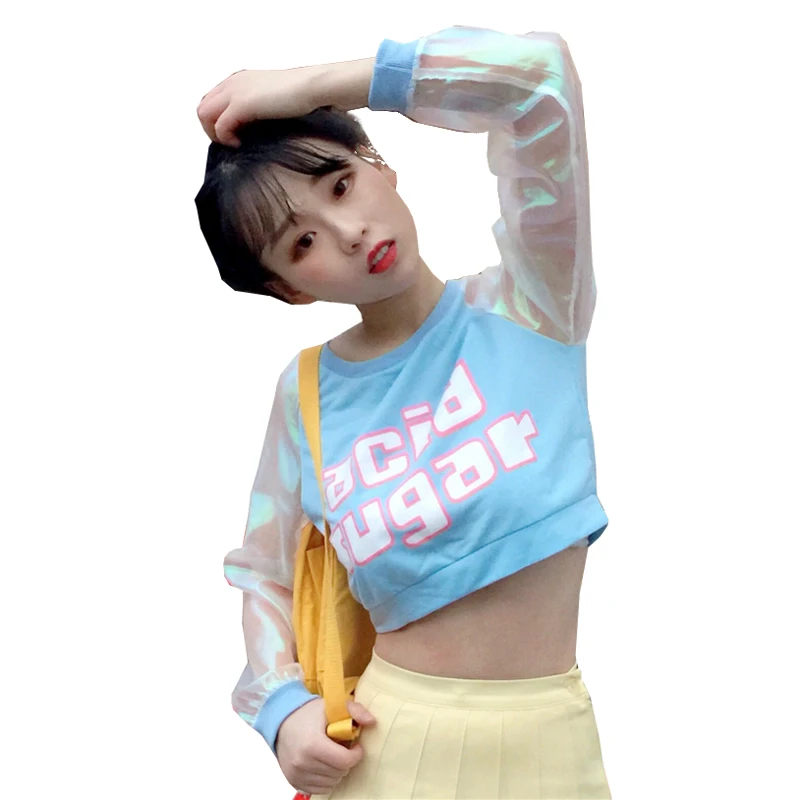 Women T shirt Harajuku Kawaii Patchwork Letter Tops Tee Female Fashion Ulzzang Summer Mesh T-shirt Preppy Style Tshirt
Women T shirt Harajuku Kawaii Patchwork Letter Tops Tee Female Fashion Ulzzang Summer Mesh T-shirt Preppy Style Tshirt