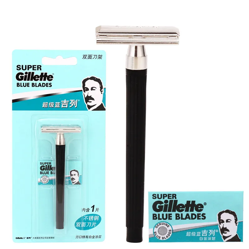 Gillette Super Blue Shaving Razor For Men Knife 1 Holder With 1 Blade Authentic Safety Razors for Men Shaving
Gillette Super Blue Shaving Razor For Men Knife 1 Holder With 1 Blade Authentic Safety Razors for Men Shaving