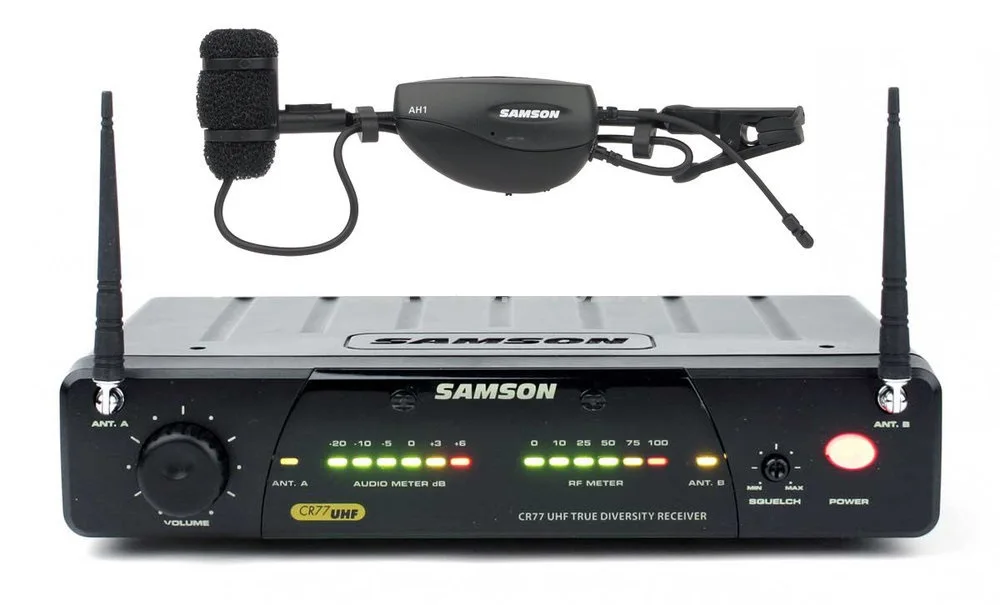 SAMSON AH1/HM40/CR77 wind instruments Saxophone Wireless microphone System with clip for performance show DHL/EMS shipping
SAMSON AH1/HM40/CR77 wind instruments Saxophone Wireless microphone System with clip for performance show DHL/EMS shipping