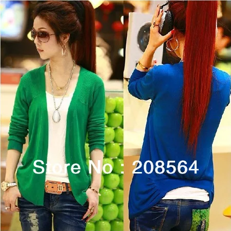 Casual Lady's Candy Colors Irregular Hem Knit Top Long Sleeve Cardigan Thin Coat 1550
Casual Lady's Candy Colors Irregular Hem Knit Top Long Sleeve Cardigan Thin Coat 1550